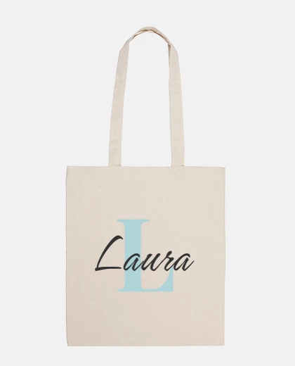 Bolsa Bolsa personalizada inicial y nombre - L