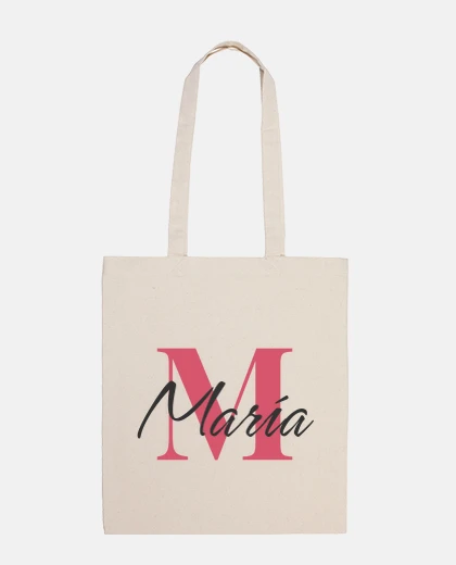 Bolsa Bolsa personalizada inicial y nombre - M