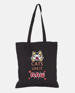 Bolsa de tela Cats like it raw