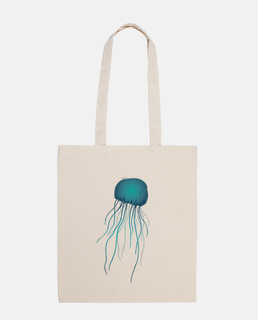 Bolsa de tela, color natural. Medusa básica.