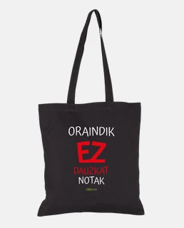 Bolsa de tela para profes - Aún no tengo las notas en Euskera, negra
