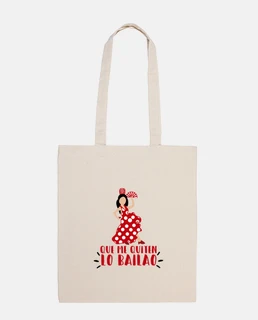 Bolsa "Que me quiten lo bailao" tela 100 algodón