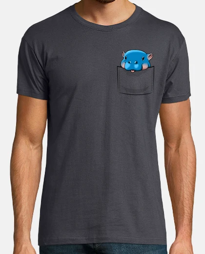Camiseta Bolsillo bebe hipopotamo