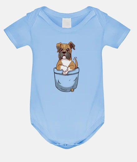 Ropa bolsillo boxeador lindo cachorro