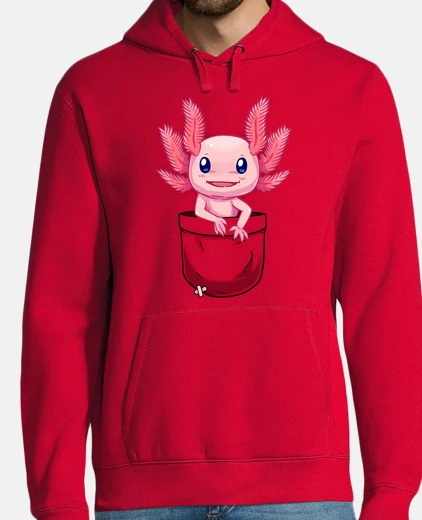 Sudadera bolsillo lindo axolotl salamandra