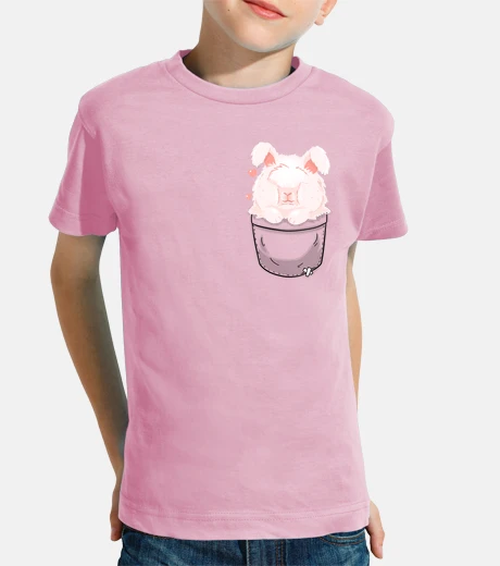 Ropa bolsillo lindo conejo de angora - camisa de niños