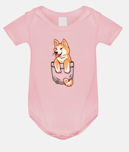 Ropa bolsillo lindo perrito akita