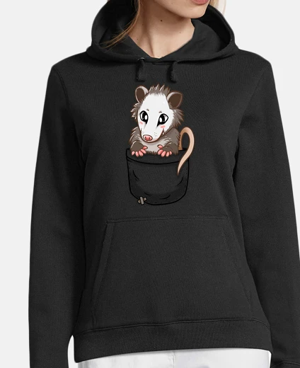 Sudadera bolsillo lindo zarigüeya