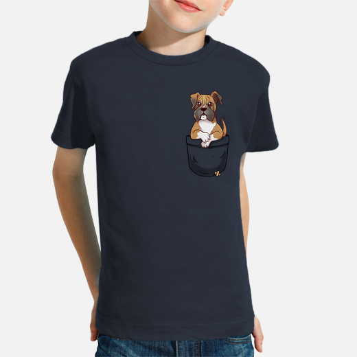 bolsillo boxeador lindo cachorro - camisa de niños