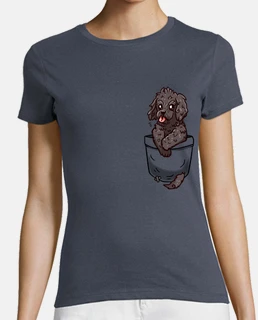 bolsillo cachorro cockapoo - camisa de mujer