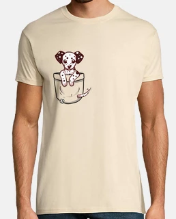 bolsillo dalmation puppy - camisa para hombre