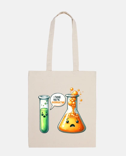 Bolsa bolso de mano de la muchacha del estudiante del experimento del laboratorio de química
