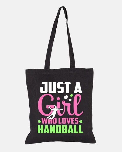 Bolsa bolso de mano del equipo de balonmano femenino just a girl woman