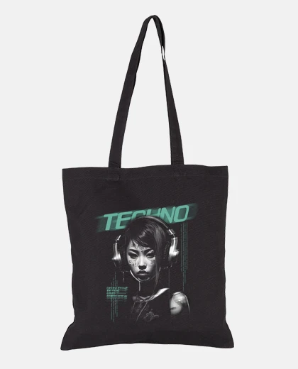 Bolsa bolso de mano mujer escuchando musica techno