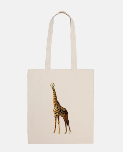 Bolsa bolso tote jirafa cuello largo corazón más grande zoo