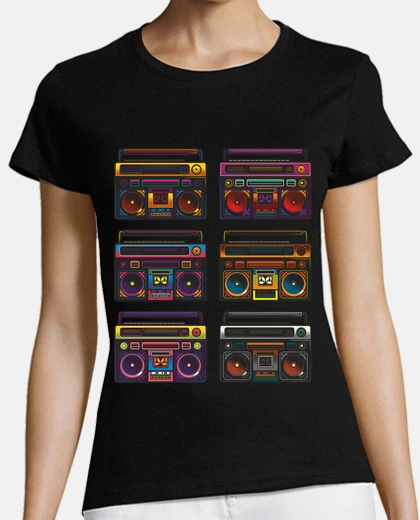 Playera bomb box 90s radio cassette