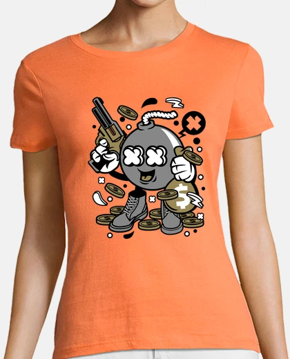 T-shirt bomba del rapinatore di banche