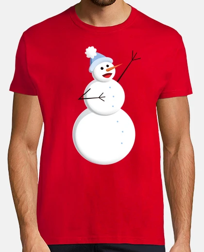 Tee-shirt bonhomme de neige chantant heureux mign