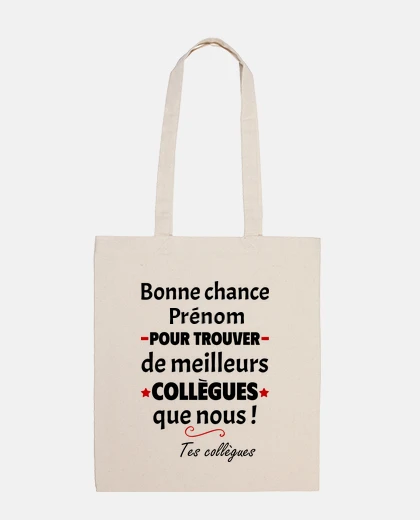 Sac Bonne chance,cadeau collègue