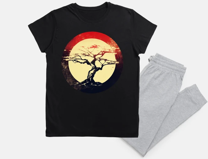 Pigiama bonsai albero vintage astratto street a