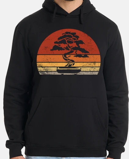 Hoodie bonsai vintage retro silhouette