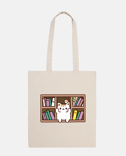 Bag Bookish Cat Aesthetic - Cat On A Booksh