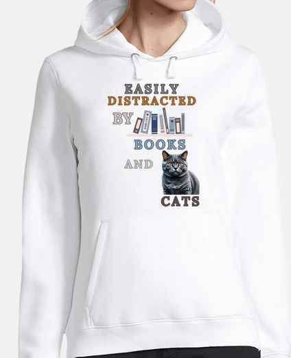 Hoodie Books And British Shorthairs Cats Lover