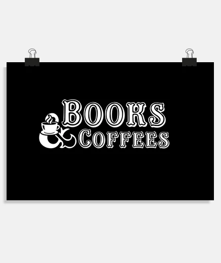 Póster Books and coffees