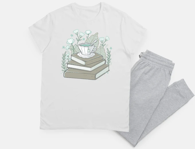 Pyjama Books And Tea