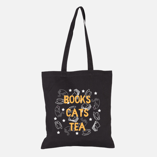 books, cats, tea black
