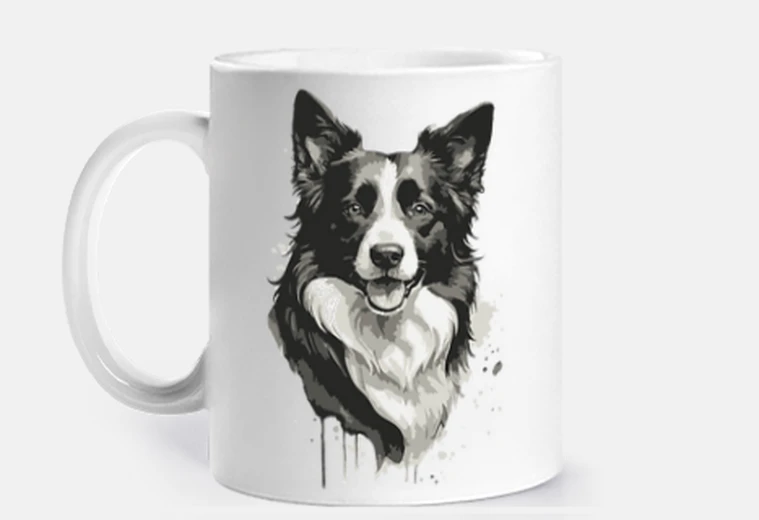 Mug border collie chien chiots à vendre prix TASSE  café thé refuge hotel