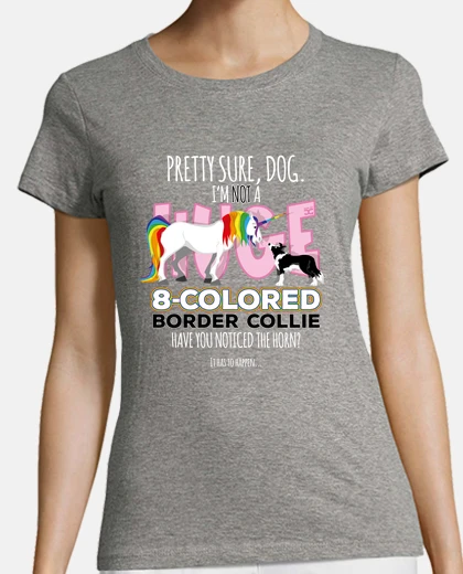 T-shirt border collie incontra unicorn (w)