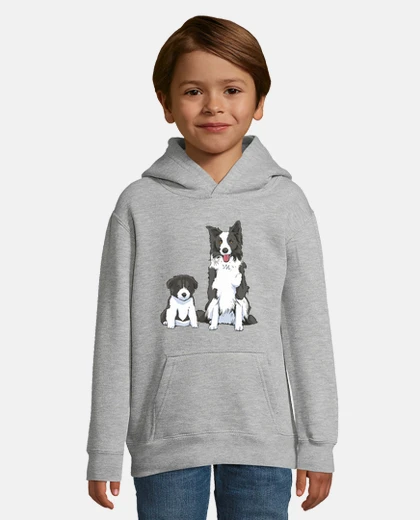 Kids border collie mom and her baby, so cute, too cute,
