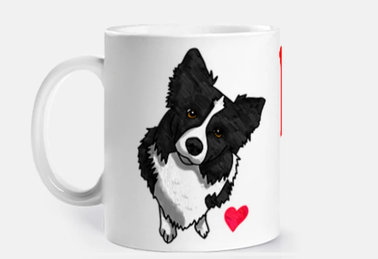 Cup border collie mug