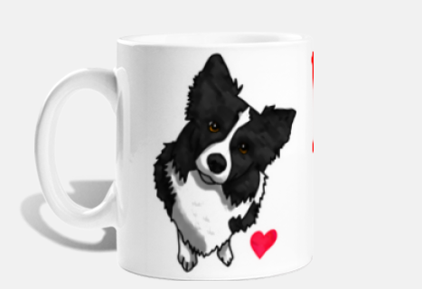 border collie mug