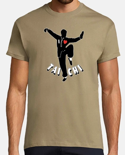 T-shirt bordo bianco di tai chi