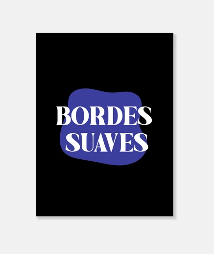 Tableau bordures suaves abstrait blob minimal