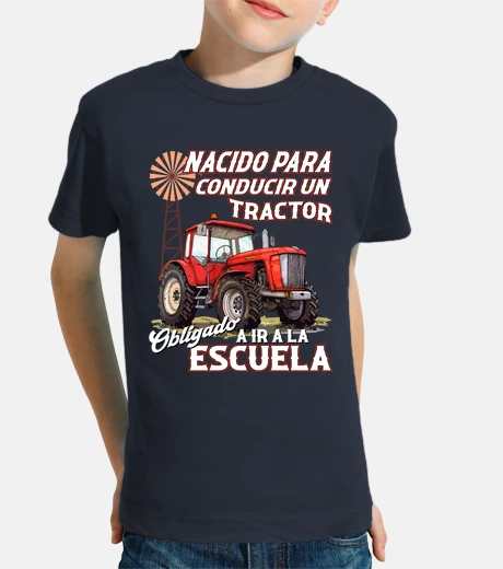 Kids born drive tractor school farmer