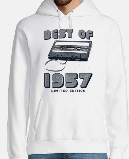 Hoodie Born in 1957 Retro 68th Birthday