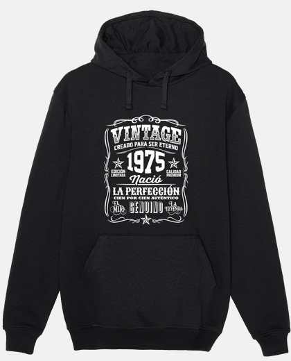 Hoodie born in 1975 vintage 49 years old gift 49th birthday