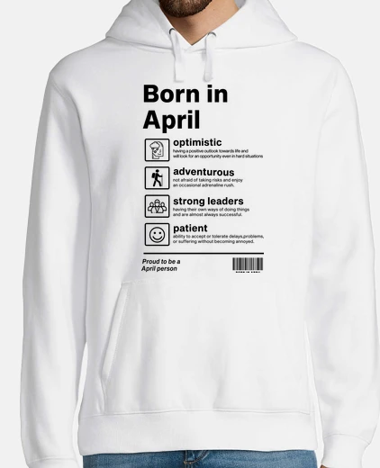Sudadera born in april