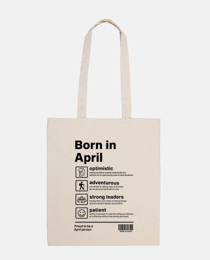 Bag born in april practical student handbag tote