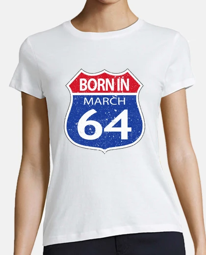 T-shirt Born in March 1964