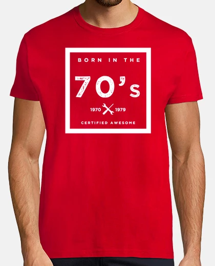 T-shirt born negli anni '70