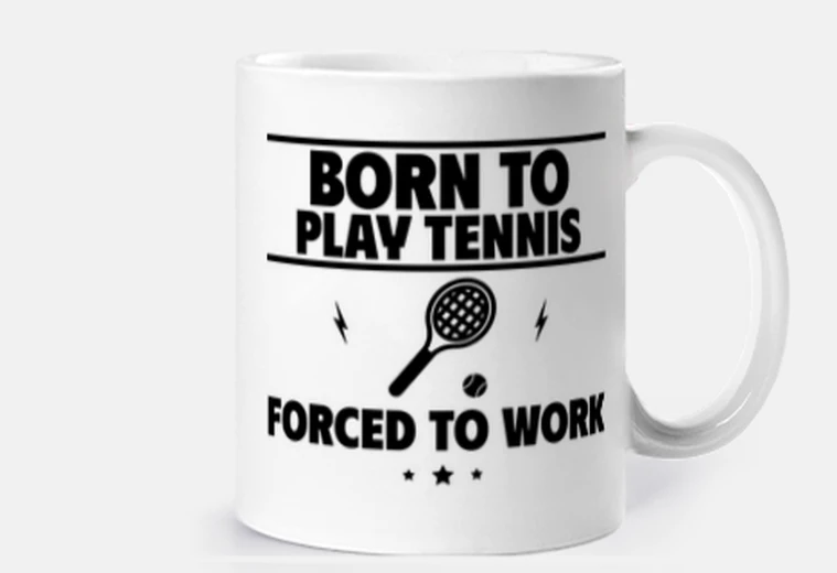 Cup born to play tennis