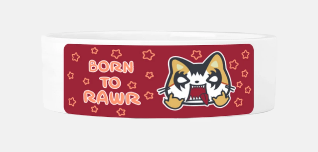 Mascotas born to rawr ceramic cat feeder