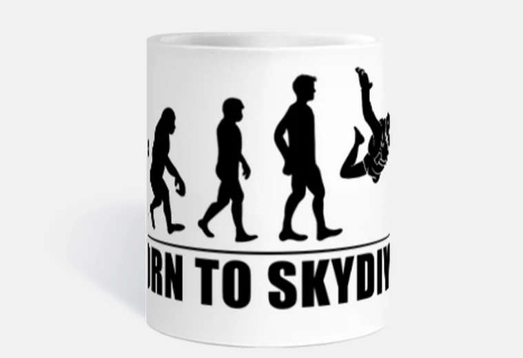 Cup born to skydive skydiving plane cup tea coffee skydiving