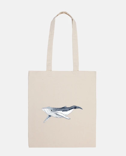 Borsa borsa neonato balena yubarta - borsa tela 100 cotone
