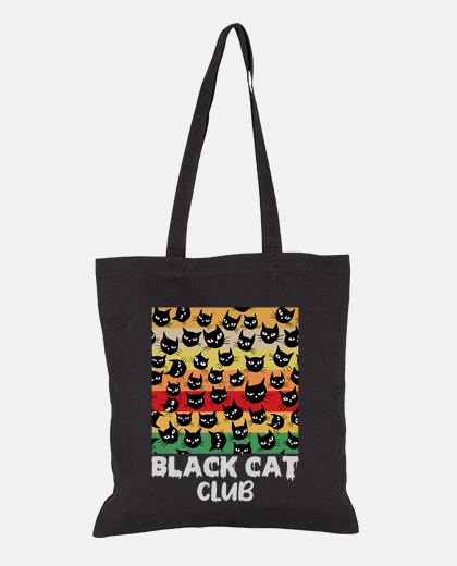 Borsa borsa per studenti con gatti neri club gatti neri figa nera borsa per diario