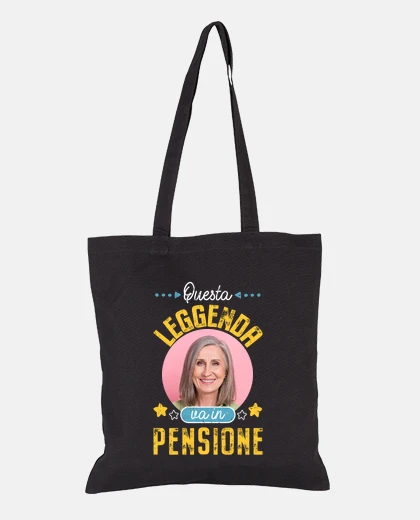 borsa questa leggenda va in pensione con foto personalizzabile